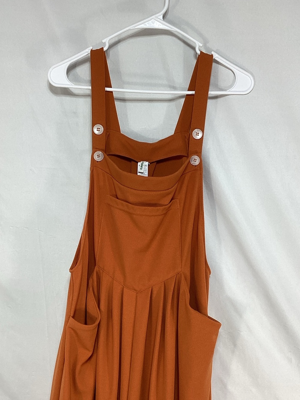 HALARA XL Rust Orange Wide-Leg Jumpsuit Overalls - Picture 2 of 11